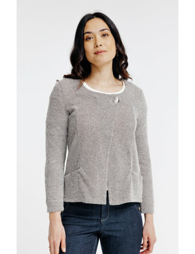 Cardigan avec fermeture asymétrique