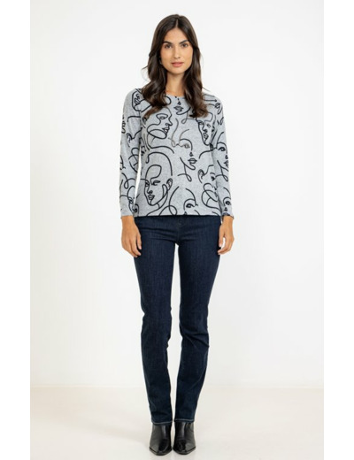 Tee-shirt imprimé manches longues