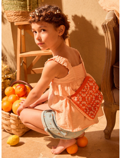 Sac orange en crochet