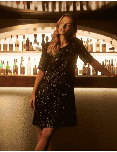 Robe courte unie NOIR