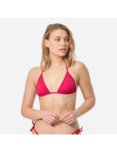 Haut de maillot de bain femme triangle coulissant mae rouge