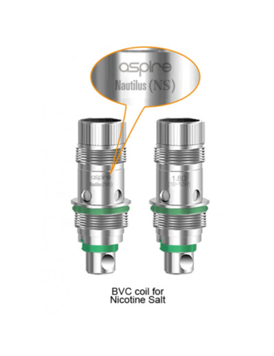 Pack de 5 resistances Nautilus NicSalt 1.8ohms Aspire