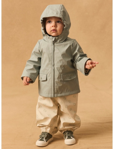 Imperméable détail rayé