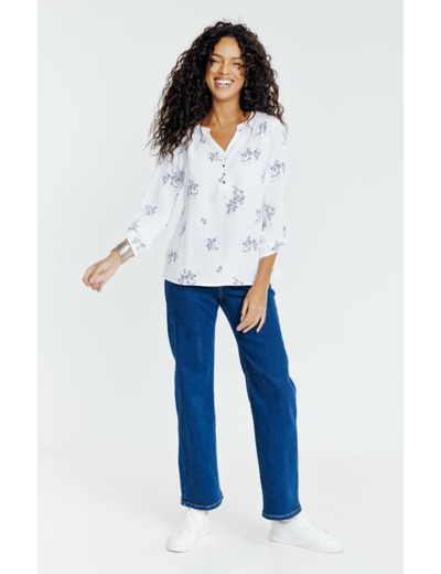 Tunique imprimé fleur et gomme