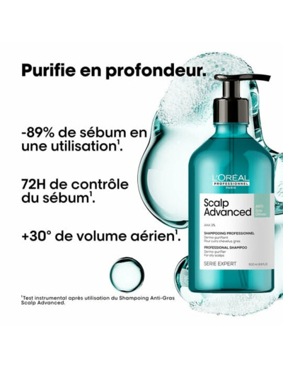 Shampooing dermo-purifiant anti-gras Scalp Advanced 500ml