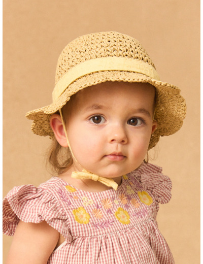Chapeau de paille ruban