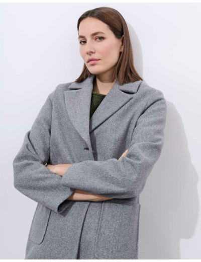 Manteau uni GRIS Femme