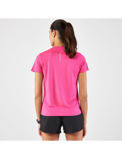 T-shirt de Running respirant Femme - KIPRUN Run 100 rose fuchsia