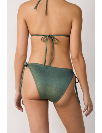 Bikini brésilien à nouer bas de maillot pailleté