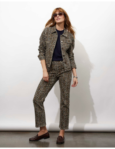 Blouson imprimé léopard BEIGE Femme