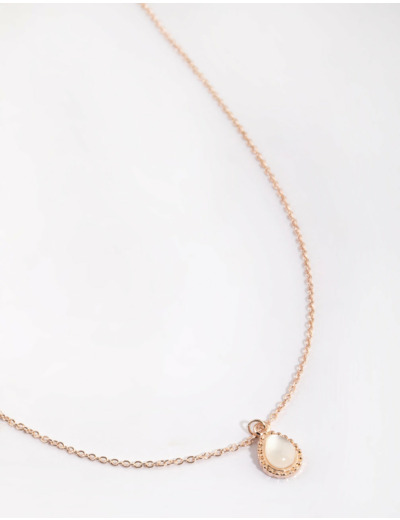 Rose Gold Teardrop Necklace
