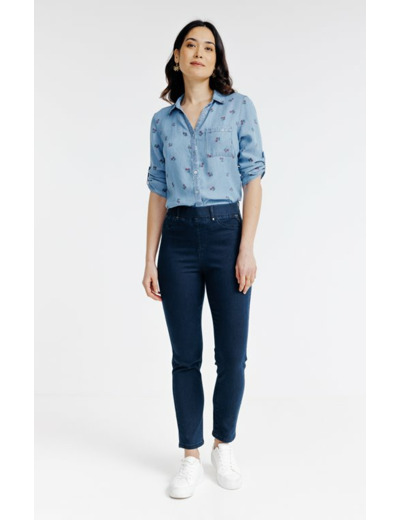 Chemise imprimée cerise en lyocell