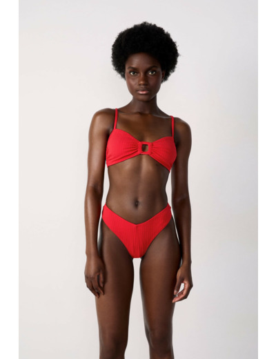 Brassière haut de maillot détail anneau