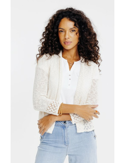 Cardigan maille brillante