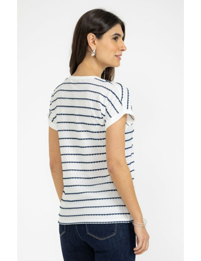 Tee-shirt rayé manches courtes