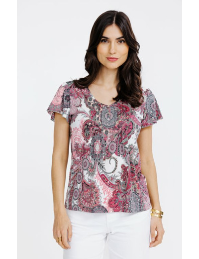 Tee-shirt manches courtes col v