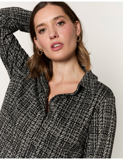 Robe courte bicolore NOIR