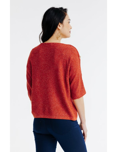 Pull maille brillante