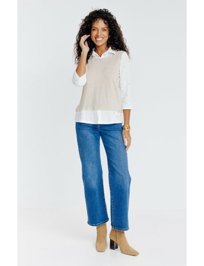 Tee-shirt 2-en-1 manches 3/4