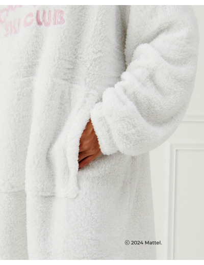 Pull plaid en polaire Barbie