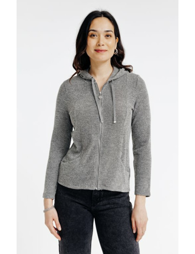 Cardigan matière fantaisie