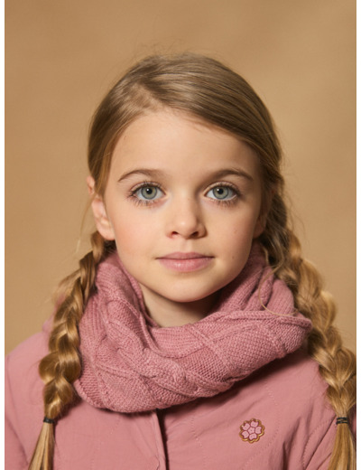 Snood mauve en maille