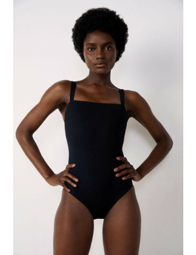 Maillot de bain 1 pièce gainant encolure carrée,Maillot de bain 1 pièce gainant encolure carrée;${refinementColor}