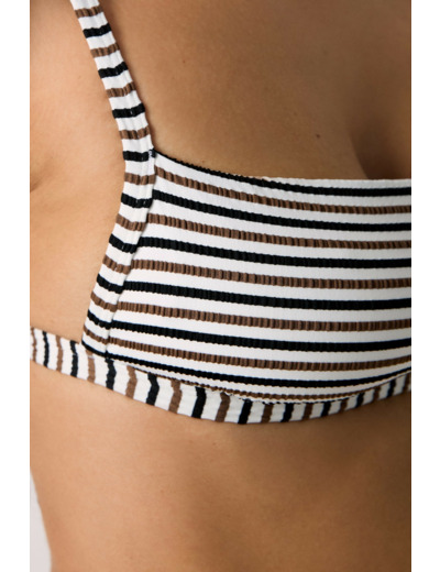 Bandeau haut de maillot à rayures