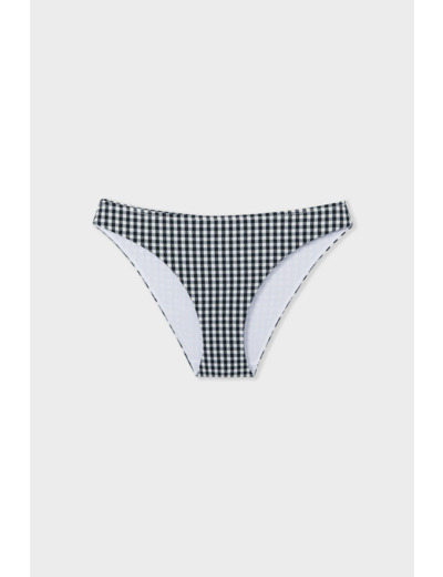 Culotte bikini bas de maillot à carreaux