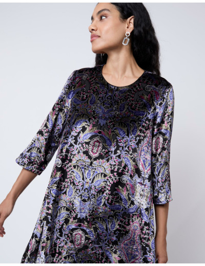 Robe courte imprimée NOIR