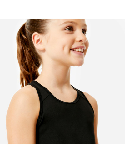 Débardeur dos nageur gym fille, noir