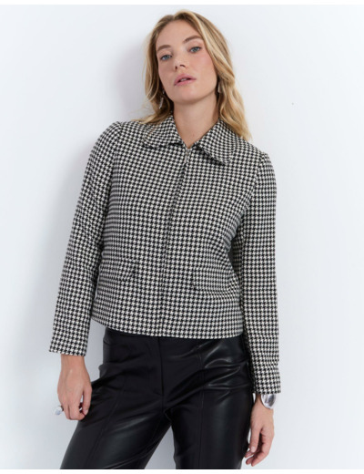 Veste courte jacquard NOIR Femme