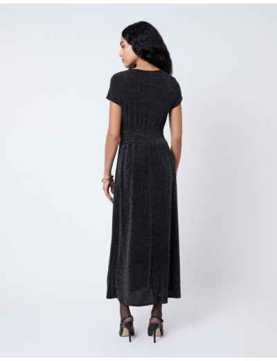 Robe longue à pailletttes NOIR