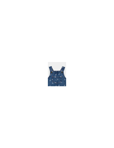 Chasuble en denim fleuri