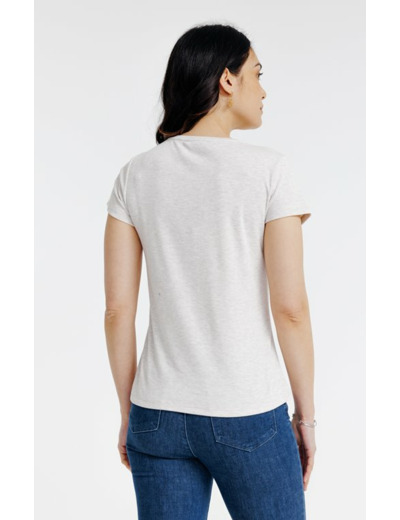 Tee-shirt brodé manches courtes