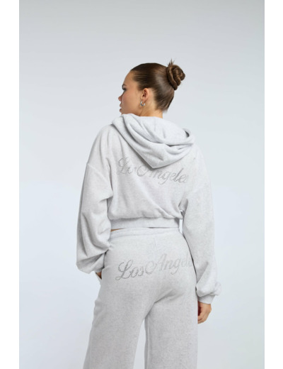 Veste sweat avec œillets
