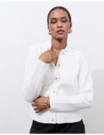 Gilet uni BLANC Femme