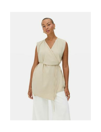 Gilet de costume long effet cascade