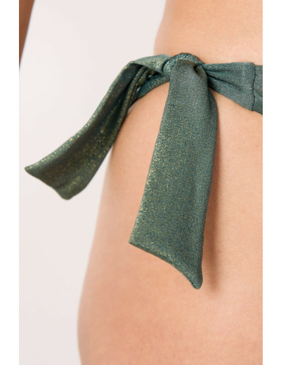 Bikini brésilien à nouer bas de maillot pailleté