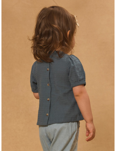 Chemisier brodé fleuri