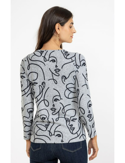 Tee-shirt imprimé manches longues