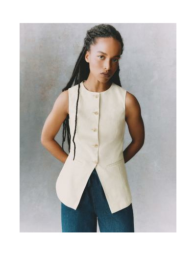 Gilet de costume en lin The Edit
