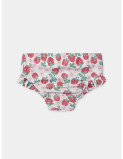 Culotte de bain imprimé fraise