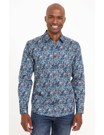 Chemise Manches Longues Petrole Navy