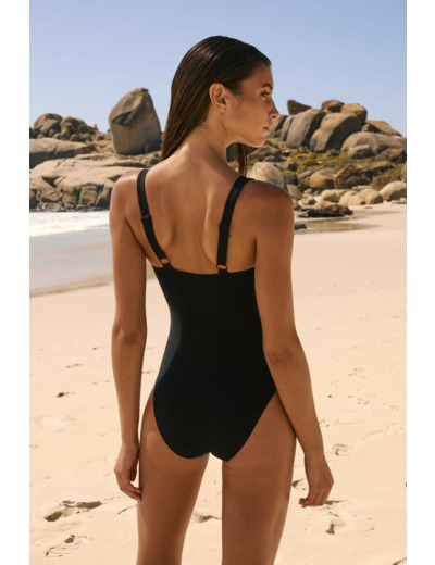 Maillot de bain 1 pièce gainant encolure carrée,Maillot de bain 1 pièce gainant encolure carrée;${refinementColor}