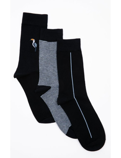 Lot 3 paires chaussettes homme