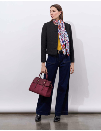 Veste courte jacquard NOIR Femme