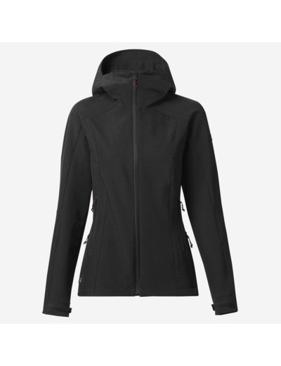 Veste softshell coupe-vent femme, MT500 noir