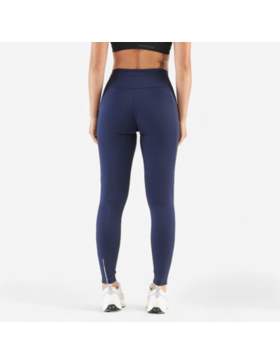 Legging running Femme - KIPRUN Run 500 Confort bleu marine