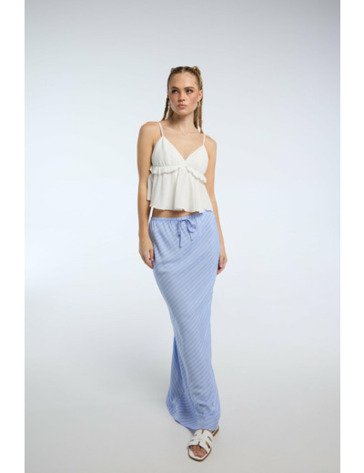 Jupe midi en viscose